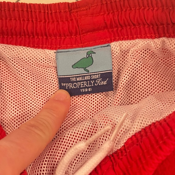 Properly Tied Red Swim Trunks - Picture 6 of 11